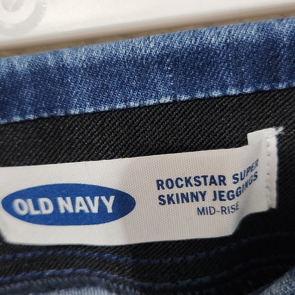 Old Navy Jeans Rockstar Jeggings Super Skinny Mis-rise Womens Size 0 - Picture 2 of 9